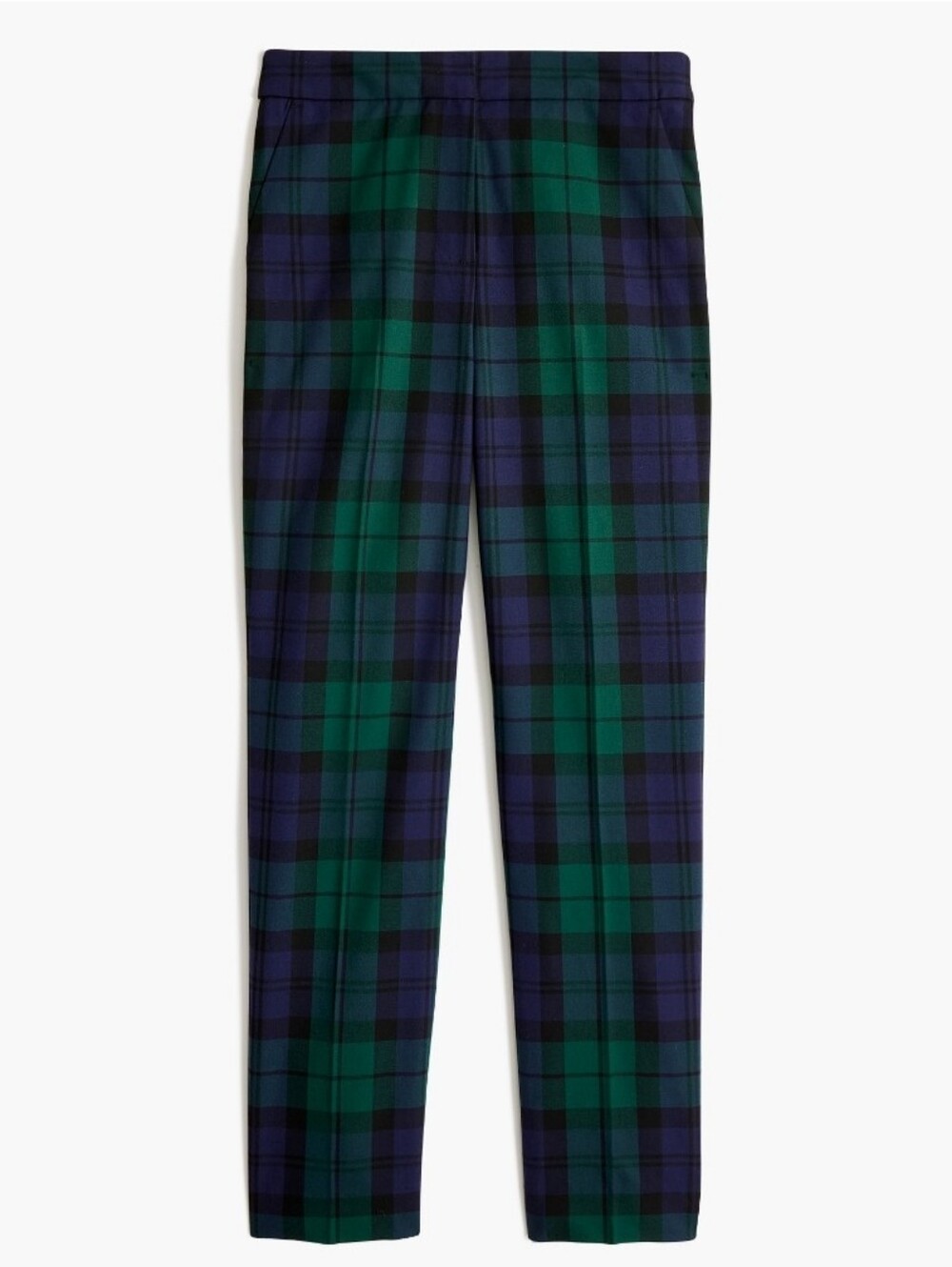 NWT J Crew Green & Navy Plaid Pants